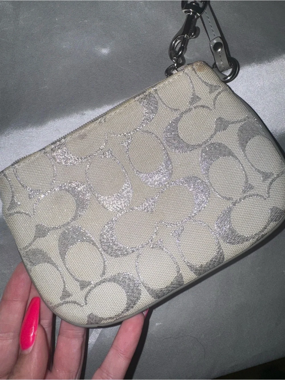 Coach Silver Wristlet